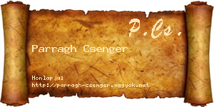 Parragh Csenger névjegykártya